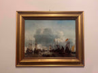 Plachetnice na moři – olejomalba podle Reiniera Noomse (Zeeman), 62 × 50 cm